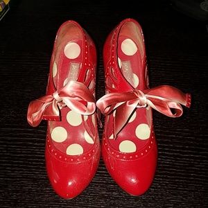 Betsey Johnson Red Mary Janes